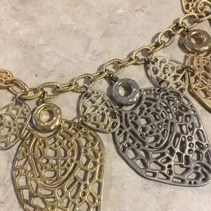 Gold and silver tone necklace